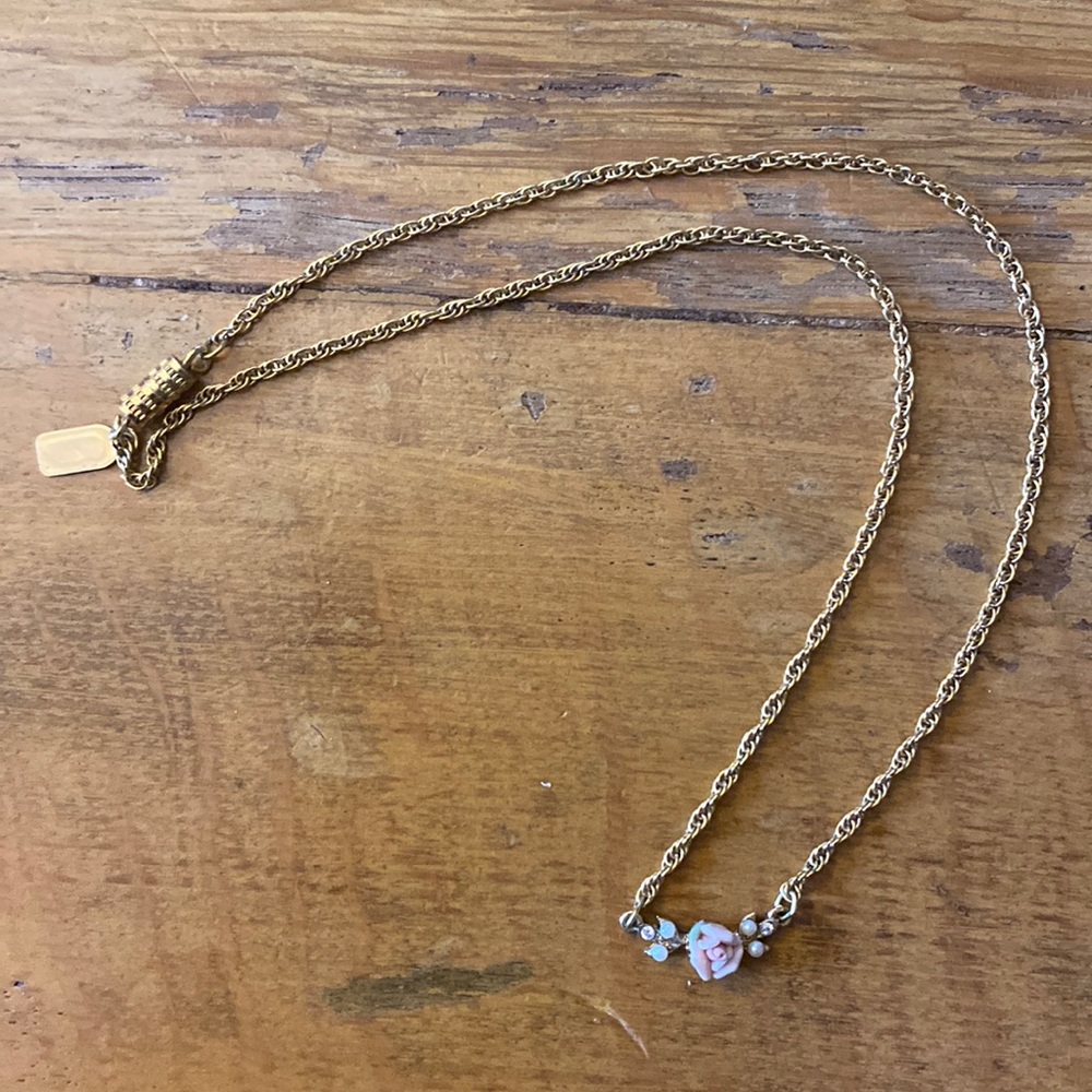 Porcelain Rose Necklace